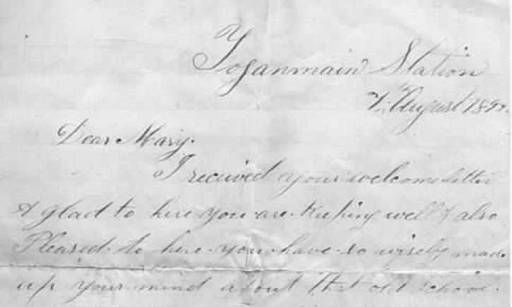 A Love Letter from Toganmain: A Glimpse into 1899