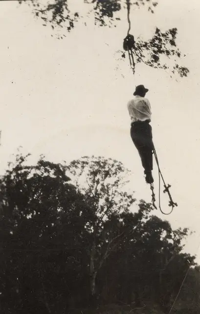 The flying fox over the Murrumbidgee, used to carry wool across the river