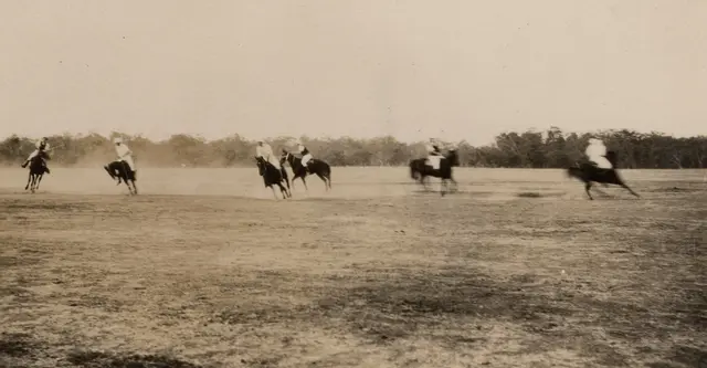 The Toganmain-Widgiewa polo match in play, 1930s