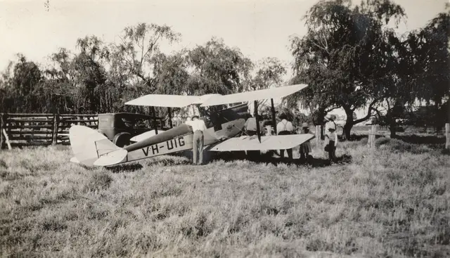 The McBratneys with Colonel Johnson and Sir P. Morsen's plane, 1931