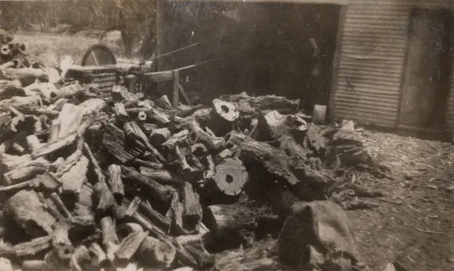The saw bench at Toganmain, 1943